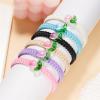 Lovely Flower Stretch Bracelet for Women Handmade Colorful Tulip String Strand Bracelet Adjustable Woven Surfer Beach BFF Wristband Jewelry-pink view 4