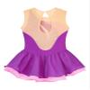 YOOJOO Girls' Sleeveless Ice Skating Dress Shiny Rhinestone Rhythmic Gymnastics Leotard Competition Figure Skating Costume G1537Purple 6 Years view 4
