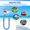 Bungee Dock Line with Loops  Lightweight Elastic Mooring Rope for Quick Docking (2, Blue, 4 Feet) view 2