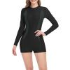 2024 2024 Women Zipper Rash Guard Sleeves Sun Protection Surf Boyleg One Piece Swimsuit Sport Padded Bathing Suits view 1