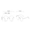 KFUGMAQN Myopia Glasses - Fashion Glasses for Men & Women (-300 Diopters, Silver) view 4