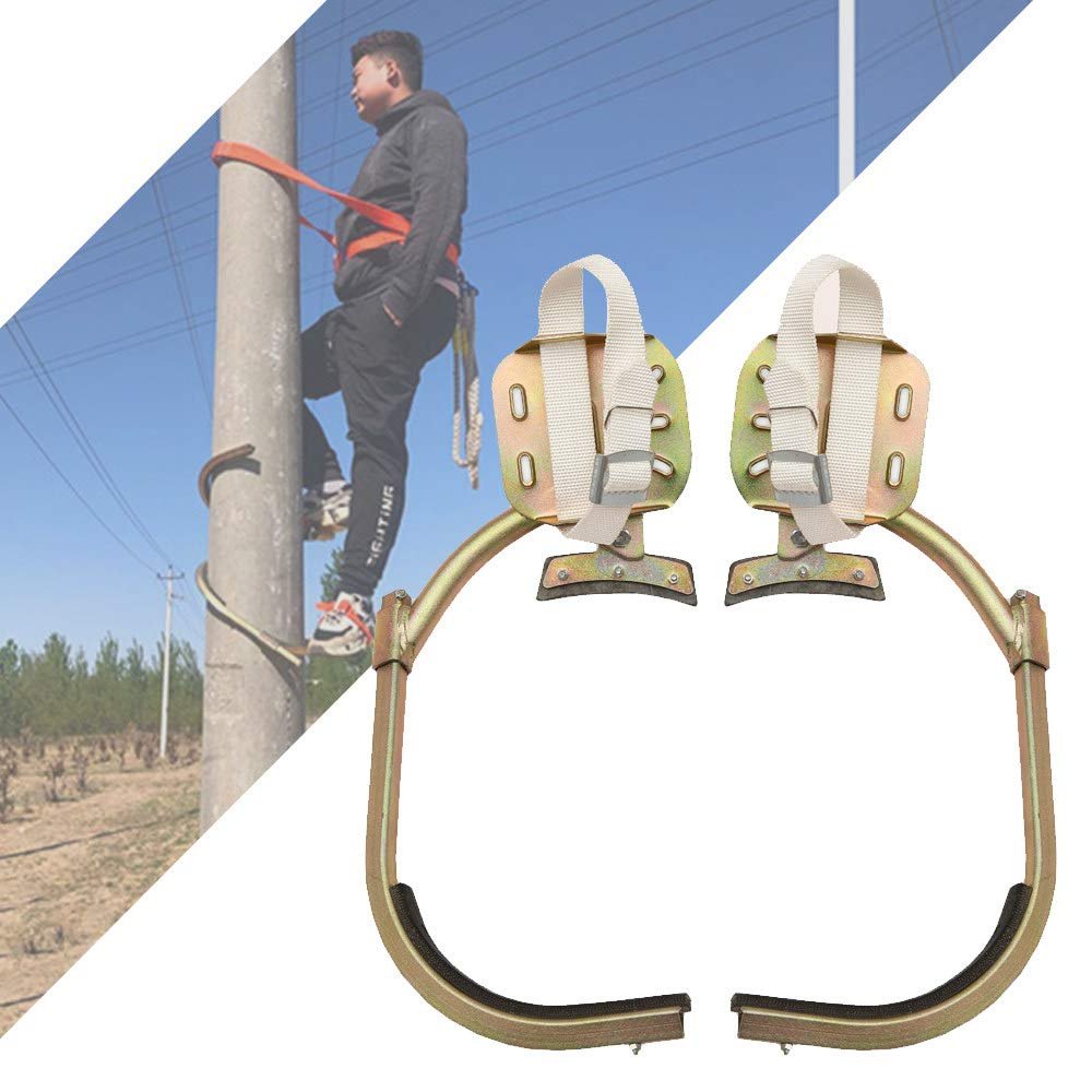 Tree Climbing Spikes, Stainless Steel Tree Climbing Gear, Adjustable Pole Climbing Spikes for Electric Worker, Climbing Pole, Water Pipe Climbing,550model