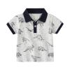 Little Boys Short Sleeve Plo Shirt Kids Summer Cartoon Print Tee School niform Comfortable (GY1-A, 5-6 Years) view 1