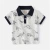 Little Boys Short Sleeve Plo Shirt Kids Summer Cartoon Print Tee School niform Comfortable (GY1-A, 5-6 Years) view 4