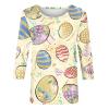 Clearance Women's Happy Easter Shirt 3/4 Sleeve Funny Tops Rabbit Graphic Colored Eggs Print Tee T-Shirts Easter Day Gifts Easter Tops for Women Yellow 4X view 3