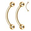 GAGABODY Gold Eyebrow Jewelry Navel Ring Cartilage Piercing Jewelry 16G 8mm view 1