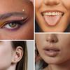 GAGABODY Gold Eyebrow Jewelry Navel Ring Cartilage Piercing Jewelry 16G 8mm view 3
