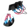 12-24V Rocker Switch Panel, 2 Gang Switch Panel Car Switch Panel with 3.1A Dual USB Port for Car RV Marine Boat view 4