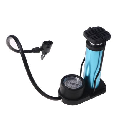 Happyyami Mini Portable High-Pressure Foot Pump Barometer Compact Tire Inflator for Bikes Electric Vehicles and Inflatable Toys Lightweight and Design Blue
