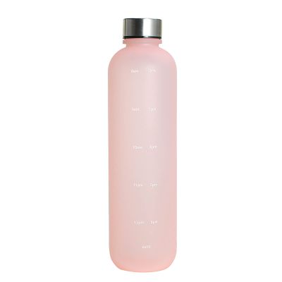 1000ml Water Bottle With 32oz Motivational Reusable Fitness Sport Outdoor Travel Leakproof Frosted Bottle Motivational Water Cups With Measurement