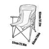 Backrest Chair Outdoor Multi-Purpose Camping Armchair wear-Resistant Oxford Cloth Folding Chair Non-Slip Fishing Beach Chair Deck Chair Office Lunch Break Chair with Cup Holder B Colour:A (A) view 3