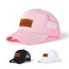 Rucekia Personalized Toddler Baby Mesh Cap: Custom Name Baseball Cap with Adjustable Snapback, Personalized Gift Sun Protection Trucker Hat for Infants Kids Adults (Pink) view 1