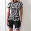 2025 Women's Two Piece Short Sleeve Rash Guard Zipper Swimsuit Athletic Swimwear UV Sun Protection Swim Shirt UPF 50+ Black view 3