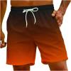 amazon outlet clearance of sales today Mens Swimsuit 6 Inch Inseam Bathing Suit Elastic Waist Drawstring Board Shorts Quick Dry Beach Swimming Trunks Pocket bathing suit Orange M view 1