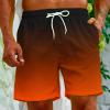 amazon outlet clearance of sales today Mens Swimsuit 6 Inch Inseam Bathing Suit Elastic Waist Drawstring Board Shorts Quick Dry Beach Swimming Trunks Pocket bathing suit Orange M view 3