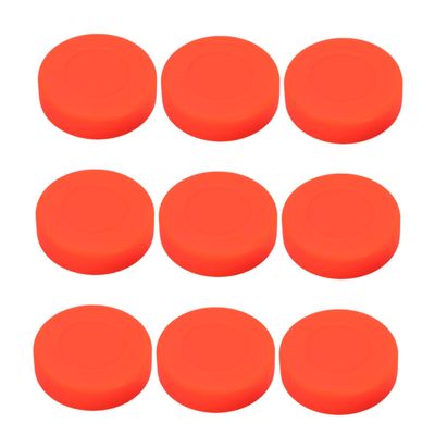 BESPORTBLE 12pcs Adjustable Hardness Rubber Ice Hockey Pucks Durable Matte Sports Balls for Roller and Street Hockey for Practice and Training Orange