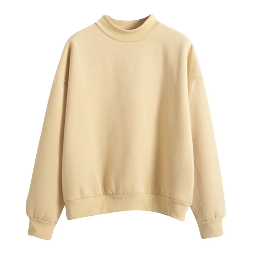 Sweatshirts for Women Trendy Long Sleeve Cute Tops Casual Mock Neck Fleece Pullover Lightweight Shirts Workout Tops Yellow
