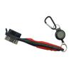 BESPORTBLE Double-Sided Golf Club Cleaner Brush Durable Anti-Corrosion Tool for Clubs and Spikes Lightweight and Portable Golf Cleaning Accessory Black Red view 1