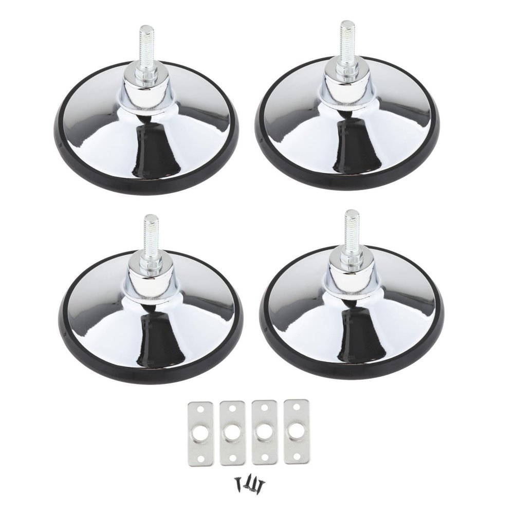 kowaku 4X Billiard Pool Table Leg Levelers Enhanced Stability Heavy Duty Furniture Protector Hardware for Pingpong Table, Silver