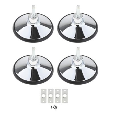DYNWAVE 4Pcs Billiard Pool Table Leg Levelers Enhanced Stability Leveling Feets Adjustable Pad Protector for Pingpong Table, Silver
