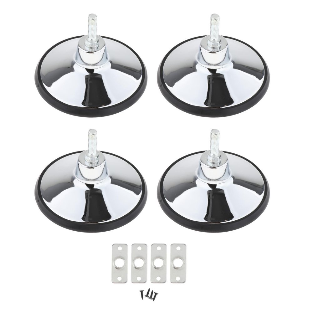 DYNWAVE 4Pcs Billiard Pool Table Leg Levelers Enhanced Stability Leveling Feets Adjustable Pad Protector for Pingpong Table, Silver