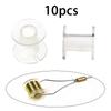 Amagogo 10Pcs Fly Tying Bobbin Spools Standard Size Thread Spool Supplies Empty Bobbin Spools Fly Tying Accessory for Fishing Adult, Clear 2.5cmx2.8cm view 4
