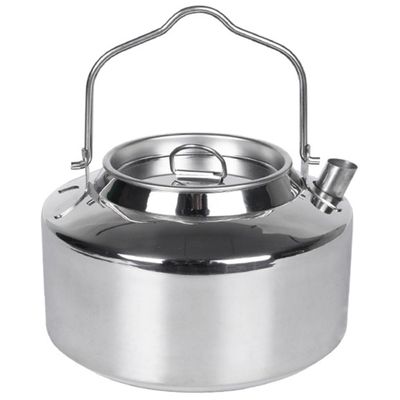 KOMBIUDA Stainless Steel Camping Kettle Portable Stovetop Pot Hot Water Kettle for Outdoor Cooking Campfire Tea Pot