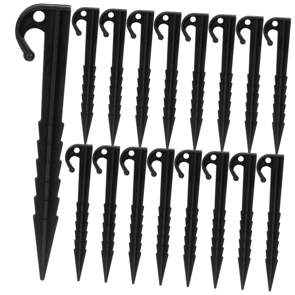25pcs Heavy Duty Tent Stakes Plastic Camping Stakes for Haven Tent Ground Anchors