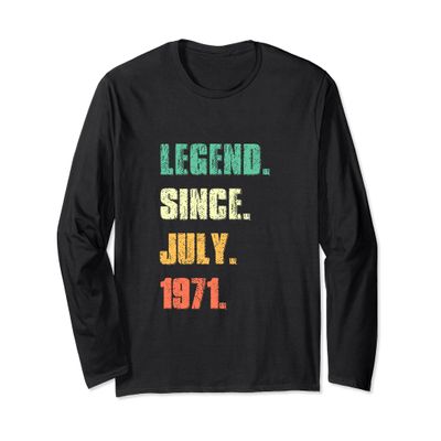 Legend Since July 1971, 53th Birthday Vintage 53 Years Old Long Sleeve T-Shirt
