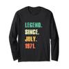 Legend Since July 1971, 53th Birthday Vintage 53 Years Old Long Sleeve T-Shirt view 1