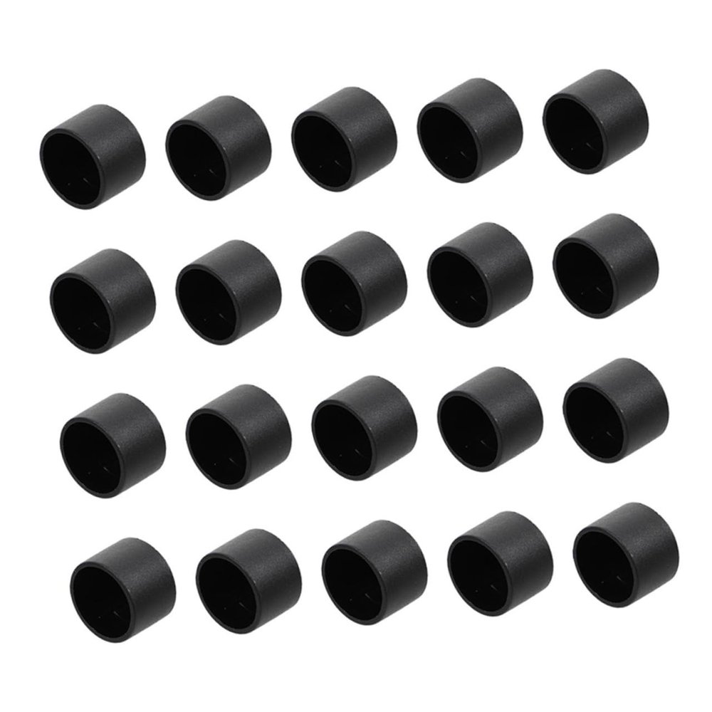 KICHOUSE Professional Table Foosball Machine Caps 20pcs Set Black Easy Install Boys and Girls Sports Toy Accessory