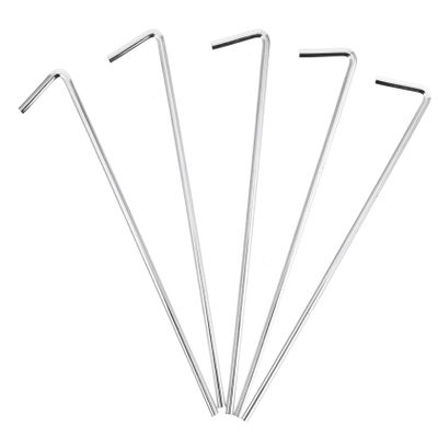 Parliky 20pcs Ground Nails for Tent Anchor Camping Tent Stakes Replacement Curved Hook