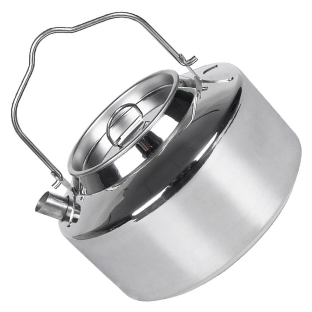 Parliky Camping Kitchen Accessory Portable Stainless Steel Kettle Outdoor Tea Pot