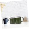 Anneome 2pcs Enamel Mug Lid Vintage Style Mugs for Hot Water Tea Milk Heat Resistant Cup for Outdoor view 2