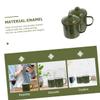 Anneome 2pcs Enamel Mug Lid Vintage Style Mugs for Hot Water Tea Milk Heat Resistant Cup for Outdoor view 4