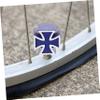 GOOHOCHY Car Tire Valve Stem Cap Cross Designed Tire Air Nozzle Cover Set of 4 Blue for Auto Bike view 3