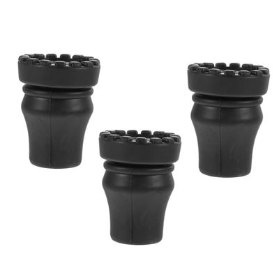 KICHOUSE 3pcs Skid Trekking Pole Foot Covers Non- Crutch Protectors for Enhanced Stability Soft Ground Easy to Install Trekking Accessories Inner Diameter