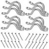 KICHOUSE Kayak Plugs 12pcs Set Boat Eye Loop Pontoon Kayak Plugs Marine Boat Eye Loop Stainless Steel Pad view 1