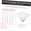 Parliky 20pcs Tent Camping Essentials Metal Tent Stakes Hexagonal Rods and Hooks Ground Stakes for Tarp Garden Pegs and Patio view 2