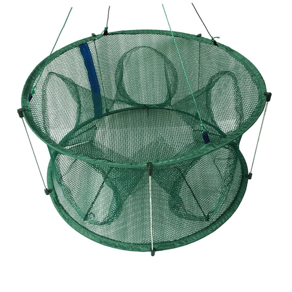 BESPORTBLE Mesh Trap Net for Fishing Portable Landing Net Shrimp Cage 50cm Struts Easy to Fold and Carry