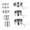 Parliky Camping Cookware Stainless Steel Pot Kit Barbecue Cooking Equipment Compact Picnic Cooking view 1