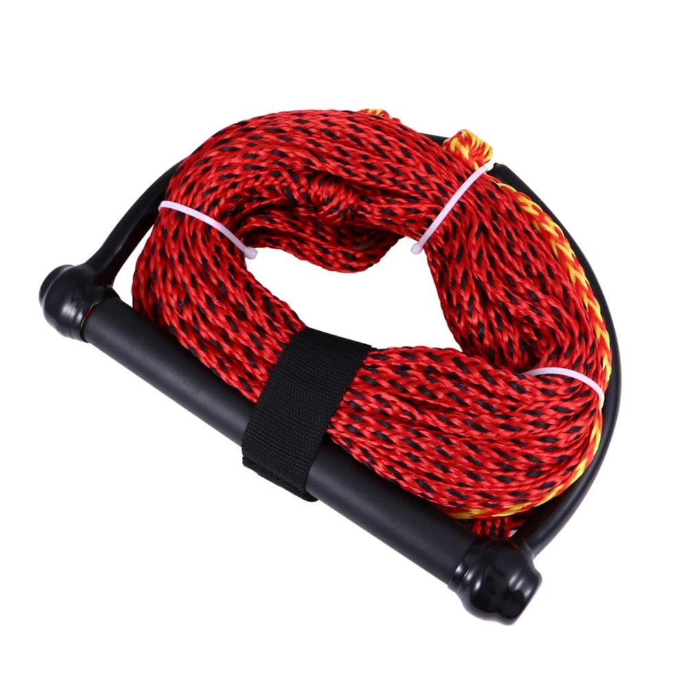 Gogogmee 1-Section Wakeboard Rope for Skiing and Boating Black Handle Durable Nylon Bright High Abrasion and Uv Resistance Random Color
