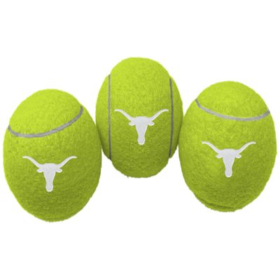 ShopInstaPets 3 Pack Tennis Balls | Officially Licensed | Great for Dogs & Tennis Players (Texas Longhorns)