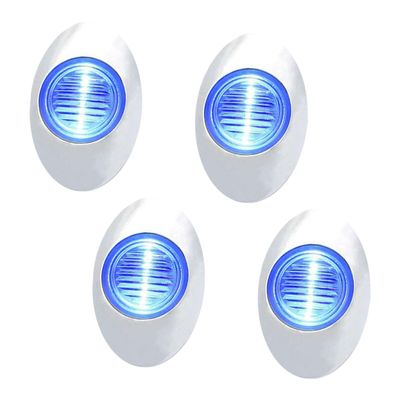 BCOATH 4pcs Oval Led Boat Lights Stern Deck Navigation Lamps Led Cabin Courtesy Lights for Kayaks Yachts and Boats Blue