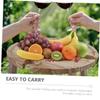 GOOHOCHY Compact Mini Camping Table for Outdoor Wine Festivals Family Picnics Beach Camping Sturdy Wood Folding Table Bottle Rack view 2