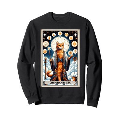 Orange The Ginger Cat Tarot Card Cat Sweatshirt
