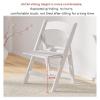 NTIYOU Chairs Chairs Folding Chair Ergonomic Curve Reclining Cushion Back Chair Camping Chair Outdoor Sit Comfortable Folding Chair Practical Outdoor, 18x17x31in view 4