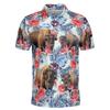 Bison Polo Golf Shirts for Men Women - 4 of July Polo Shirts Short Sleeve Mens Polo Shirts Dry Fit Serie 60 Size 3XL view 1