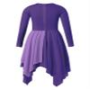 Miutii Worship Church Robe for Kids Girls Long Sleeve Liturgical Praise Dance Dress Metallic Color Block Dancewear Lavender 10 Years view 4