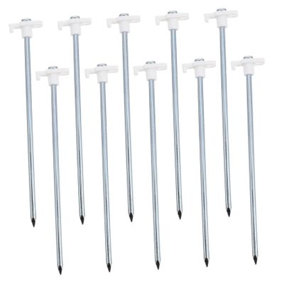 Anneome 10pcs Heavy Duty Ground Nails Lengthened Tent Stakes for Secure Outdoor Camping Wind Resistant Easy Installation for Tents and Canopies